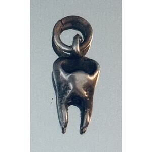 Vintage Sterling Silver 925 Tooth Charm Dental Tooth Fairy Tooth Charm